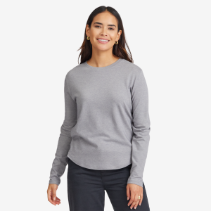 Women's Soft Merino Long Sleeve Tee - Medium Grey, S