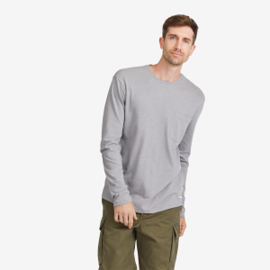 Men's Soft Merino Long Sleeve Tee - Medium Grey, M